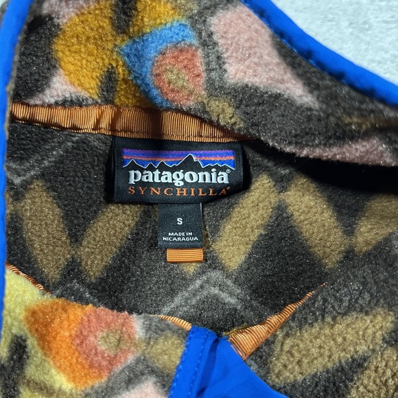 Patagonia Synchilla Snap T Fleece Pullover Womens S Companions Big Anthos Pink - Picture 7 of 13